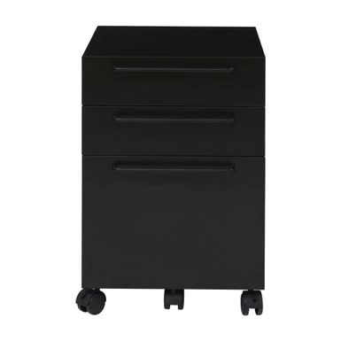 Rye Studio 3-drawer Swift Mobile Pedestal - Black 1 Rye Studio 3-drawer Swift Mobile Pedestal - Black