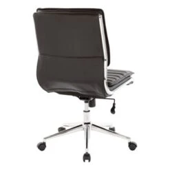Armless Mid Back Professional Managers Faux Leather Chair With Chrome Base - Red -Office Storage Sales 00713959 2df1 4d5c b9f0 a4433834dc29