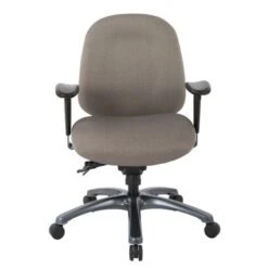 Multi-Function Mid-Office Chair With Seat Slider And Titanium Finish Base - Black -Office Storage Sales 02414956 1a1c 49ec 9753 3be2937d4779