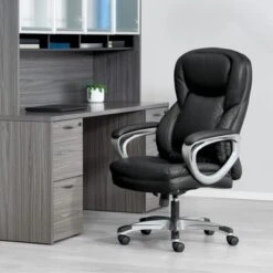Bonded Leather Executive Office Chair - Charcoal -Office Storage Sales 02dcca48 890c 4d41 b6ca 4a6477563dcd
