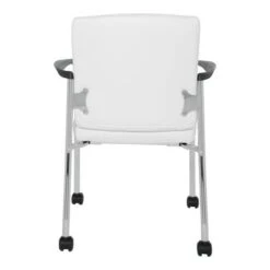 Guest Chair In Faux Leather With Carpet Casters - Black -Office Storage Sales 049f624e 5235 43d6 b291 092231a19d7f