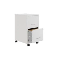 Space Solutions 18" 2 Drawer Mobile Smart Vertical File Cabinet, Teal - Silver - Letter -Office Storage Sales 051c4d3d 18a8 4f45 8247 db3aa278fdff