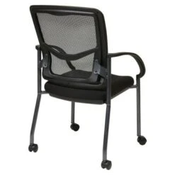 Pro-Line II Black Breathable ProGrid Rolling Visitor's Chair - ProGrid Back Visitor's Chair, Titanium Legs -Office Storage Sales 05442f85 b079 4502 8cc1 0f8abefa181b