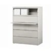 8000 Series 42" Wide 5-Drawer Lateral File Cabinet, Light Gray - Locking - Grey - Steel/Metal