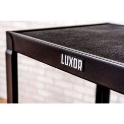 Luxor Adjustable Height Steel AV Cart W/ Cabinet, Drop Leaf - Black -Office Storage Sales 0736a995 b625 4287 a25c a32e55f48a85