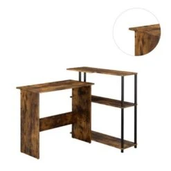 Wooden Writing Desk With Side Shelf - Antique White And Black 20 Wooden Writing Desk With Side Shelf - Antique White And Black -Office Storage Sales 0b1f470e 54e2 4a3a aba9 f94cc4602760