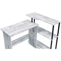 Wooden Writing Desk With Side Shelf - Antique White And Black 28 Wooden Writing Desk With Side Shelf - Antique White And Black -Office Storage Sales 0cca86cd 2a6c 426d a1b2 6daa954af4dc