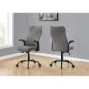 Office Chair/ Adjustable Height/ Swivel/ Ergonomic/ Armrests/ Computer Desk/ Work/ Metal/ Mesh/ Grey/ Black/ Contemporary/ Modern