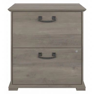 Homestead Farmhouse Lateral File Cabinet By Bush Furniture - Linen White Oak 5 Homestead Farmhouse Lateral File Cabinet By Bush Furniture - Linen White Oak - Image 5