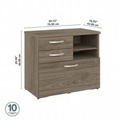 Hybrid Office Storage Cabinet With Drawers By Bush Business Furniture - Storm Gray -Office Storage Sales 11c35b92 c59b 4226 96bf bf706a48cbfc