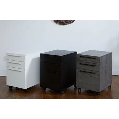 Rye Studio 3-drawer Swift Mobile Pedestal - Black 2 Rye Studio 3-drawer Swift Mobile Pedestal - Black - Image 2