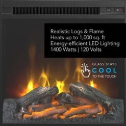 Studio C 24W Electric Fireplace With Shelf By Bush Business Furniture - Storm Gray -Office Storage Sales 121be10e 6e9e 4564 85f3 b2694ec4a58a