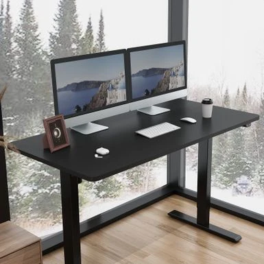 FlexiSpot 55"x28" Electric Ergonomic Home Office Height Adjustable Standing Desk 2-Button Computer Desk Varaint Color - Grey And Mahogany 5 FlexiSpot 55"x28" Electric Ergonomic Home Office Height Adjustable Standing Desk 2-Button Computer Desk Varaint Color - Grey And Mahogany - Image 5