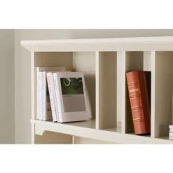 Bush Furniture Salinas Antique White Hutch For L-shaped Desk - White -Office Storage Sales 12ae8914 eda8 49b6 b532 6dece73da497