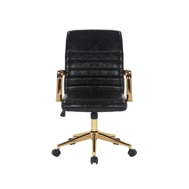 Porthos Home Franco Swivel Office Chair, PU Leather, Roller Wheels - Brown 4 Porthos Home Franco Swivel Office Chair, PU Leather, Roller Wheels - Brown - Image 4