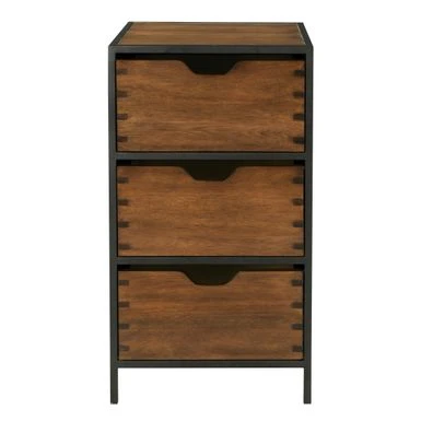 Carbon Loft Maloney 3-drawer Storage Cabinet - Walnut Finish - Walnut 3 Carbon Loft Maloney 3-drawer Storage Cabinet - Walnut Finish - Walnut - Image 3