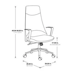 High Back Office Chair With Antimicrobial Fabric - Snow -Office Storage Sales 1633d572 688b 4b80 a4f8 50742701401d