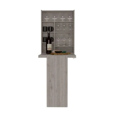 FM Furniture Dalton Foldable Floating Desk With 7 Shelf Divisions - White 8 FM Furniture Dalton Foldable Floating Desk With 7 Shelf Divisions - White - Image 8