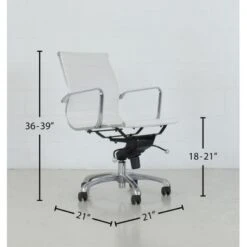 Leatherette Office Desk Chair - White Highback -Office Storage Sales 17082d5d 0146 4532 a289 e52ab0bc2150