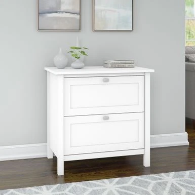 Broadview 2 Drawer Lateral File Cabinet By Bush Furniture - White 1 Broadview 2 Drawer Lateral File Cabinet By Bush Furniture - White