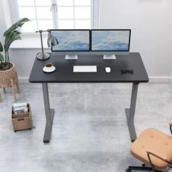 FlexiSpot 55"x28" Electric Ergonomic Home Office Height Adjustable Standing Desk 2-Button Computer Desk Varaint Color - Grey And Mahogany 31 FlexiSpot 55"x28" Electric Ergonomic Home Office Height Adjustable Standing Desk 2-Button Computer Desk Varaint Color - Grey And Mahogany -Office Storage Sales 18232b6d 09e8 4c7d 84cf 89cecf64b94d