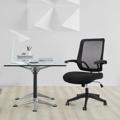 Mid-mesh Task Chair With Flip Up Arms And Tilt Function MAX 105 - Black 2 Mid-mesh Task Chair With Flip Up Arms And Tilt Function MAX 105 - Black - Image 2