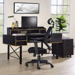 5 Storage Drawers Computer Desk - Black -Office Storage Sales 18325301 1eca 46ef a3e6 bd999794d9c7
