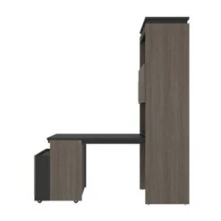 Orion 30W Tall Storage Cabinet With Doors And Fold-Out Desk By Bestar - Bark Grey/Graphite -Office Storage Sales 1891f30f f618 4177 bf8d 5a116a9f22dd