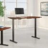 Move 60 Series 60W X 30D Height Adjustable Standing Desk - Hansen Cherry/Black Powder Coat