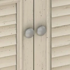 Fairview Storage Cabinet With Doors And Shelves By Bush Furniture - 31.73"L X 12.76"W X 30.71"H - Antique White/Tea Maple -Office Storage Sales 1bd94466 7ac8 4c02 8c91 bfb8e0e61096