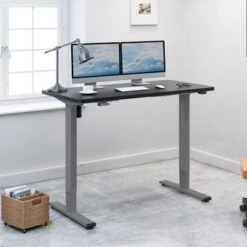 FlexiSpot 55"x28" Electric Ergonomic Home Office Height Adjustable Standing Desk 2-Button Computer Desk Varaint Color - Grey And Mahogany 26 FlexiSpot 55"x28" Electric Ergonomic Home Office Height Adjustable Standing Desk 2-Button Computer Desk Varaint Color - Grey And Mahogany -Office Storage Sales 1c82828e bf36 48c7 9e3f af4f18a0bb97