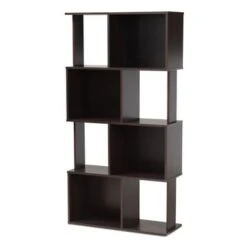 Porch & Den Satterberg Geometric Wood Bookshelf