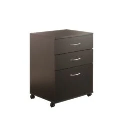 Nexera Essentials Mobile Filing Cabinet, Black - 3 Drawers