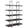 Rye Studio Tivoli Contemporary Open Bookcase With 5 Shelves - Brown