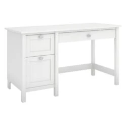 Computer Desk With Drawers In Pure White - White -Office Storage Sales 1e2790eb fd37 49fd b053 b10f498274a1