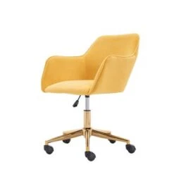 Modern Adjustable Height 360 Revolving Home Office Chair - 24.8*22.8*33.9INCH - Yellow -Office Storage Sales 1f6108dd 70ba 48c2 b305 2ad2ce39f5c3