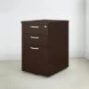 Easy Office 3 Drawer Mobile File Cabinet By Bush Business Furniture - Brown