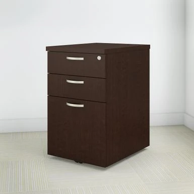Easy Office 3 Drawer Mobile File Cabinet By Bush Business Furniture - Brown 1 Easy Office 3 Drawer Mobile File Cabinet By Bush Business Furniture - Brown