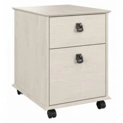 Homestead Farmhouse Mobile File Cabinet By Bush Furniture - Linen White Oak -Office Storage Sales 2097d1d4 4f5a 4c74 aab1 4295d863564d
