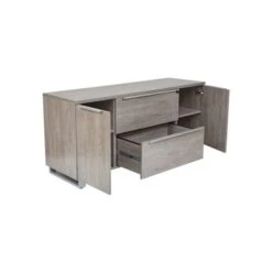 Rye Studio Tivoli Credenza With 2 Filing Drawers And 2 Doors - Grey -Office Storage Sales 224d78b5 4a0d 42a9 a07d 068e251857ca