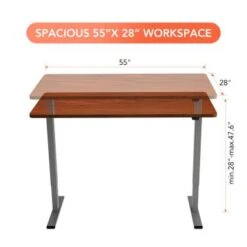 FlexiSpot 55"x28" Electric Ergonomic Home Office Height Adjustable Standing Desk 2-Button Computer Desk Varaint Color - Grey And Mahogany 35 FlexiSpot 55"x28" Electric Ergonomic Home Office Height Adjustable Standing Desk 2-Button Computer Desk Varaint Color - Grey And Mahogany -Office Storage Sales 22c512f3 1795 493a a4cd b3571f6d6ac5
