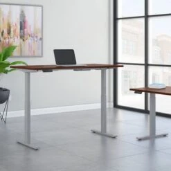 Move 60 Series 60W X 30D Height Adjustable Standing Desk - Hansen Cherry/Black Powder Coat -Office Storage Sales 2323e11b 0987 470a b6d0 5228b813651c
