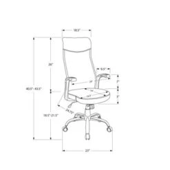 Office Chair/ Adjustable Height/ Swivel/ Ergonomic/ Armrests/ Computer Desk/ Work/ Metal/ Mesh/ Grey/ Black/ Contemporary/ Modern -Office Storage Sales 2390f125 5516 44c3 bda1 efd9af3a2a97