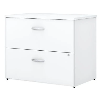Easy Office 2 Drawer Lateral File Cabinet By Bush Business Furniture - White 2 Easy Office 2 Drawer Lateral File Cabinet By Bush Business Furniture - White - Image 2