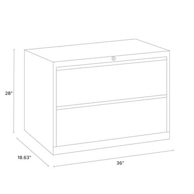 8000 Series 36" Wide 2-Drawer Lateral File Cabinet, Light Gray - Locking - Grey - Metal/Steel 2 8000 Series 36" Wide 2-Drawer Lateral File Cabinet, Light Gray - Locking - Grey - Metal/Steel - Image 2