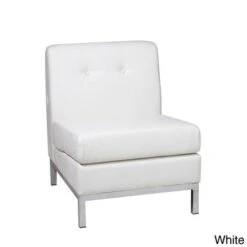 Wall Street Faux Leather Armless Chair - Wall Street Armless Chair, Smoke Faux Leather -Office Storage Sales 25a1d73c d419 4a22 9ac6 60f11a860362