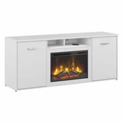 72W Electric Fireplace Storage Cabinet By Bush Business Furniture - White -Office Storage Sales 272d3000 cde8 4fef 8805 0de8c5b463b0