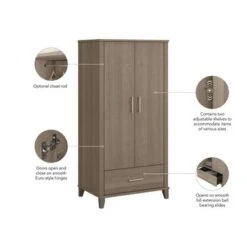 Somerset Tall Storage Cabinet With Doors And Drawer By Bush Furniture - Platinum Gray 26 Somerset Tall Storage Cabinet With Doors And Drawer By Bush Furniture - Platinum Gray -Office Storage Sales 274a21e1 a064 4414 ad2a 26335a45d047