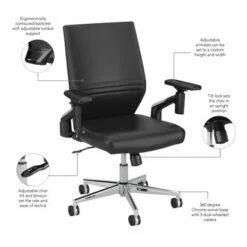 Cabot Mid Back Leather Office Chair By Bush Furniture - Dark Gray Leather 27 Cabot Mid Back Leather Office Chair By Bush Furniture - Dark Gray Leather -Office Storage Sales 2759cc56 5b80 42d2 811d c267c8390c55