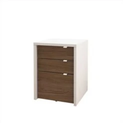 Nexera Liber-T 2 Piece Home Office Set, White And Walnut - White -Office Storage Sales 28312c7b b2d4 42f4 ad70 a2ff8c157e89
